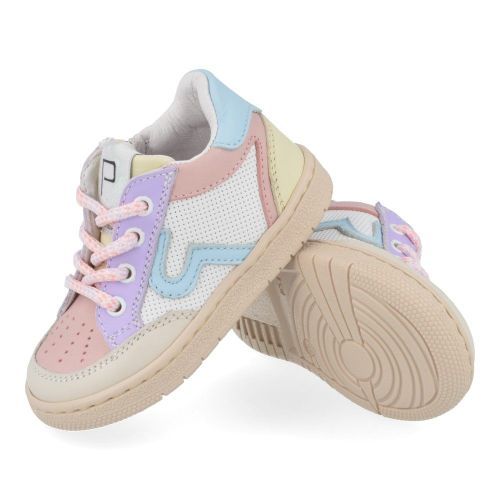 Poldino sneakers beige Meisjes ( - beige roze sneaker6500) - Junior Steps