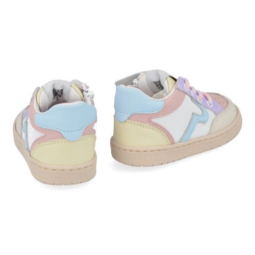 Poldino sneakers beige Meisjes ( - beige roze sneaker6500) - Junior Steps