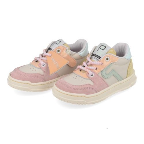 Poldino sneakers roze Meisjes ( - beige roze sneaker6505) - Junior Steps