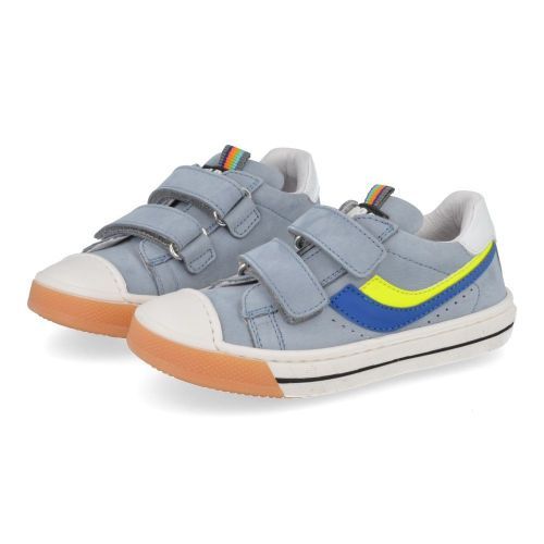 Poldino Schoenen blauw Jongens ( - blauwe sneaker met rubberen neus6770) - Junior Steps