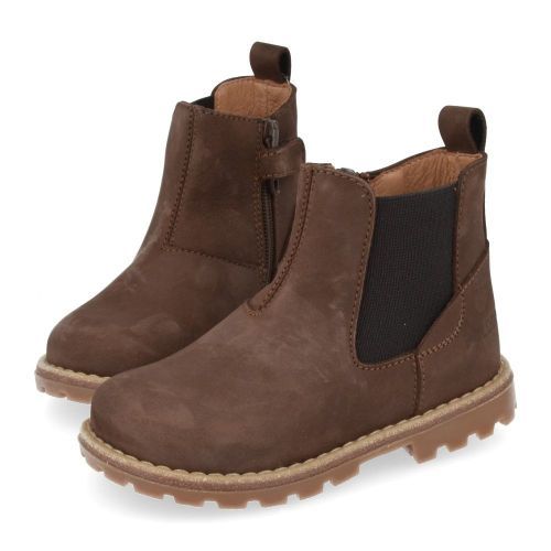 Poldino laarzen kort bruin Jongens (bruin kort laarsje - 6402) - Junior Steps