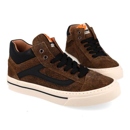 Poldino sneakers bruin Jongens (Bruine sneaker  - 6801AG) - Junior Steps