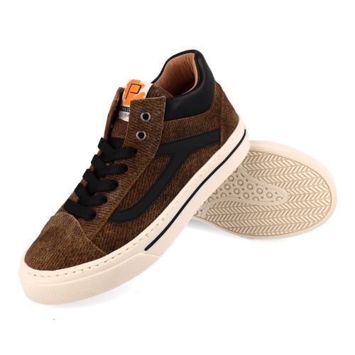 Poldino sneakers bruin Jongens (Bruine sneaker  - 6801AG) - Junior Steps