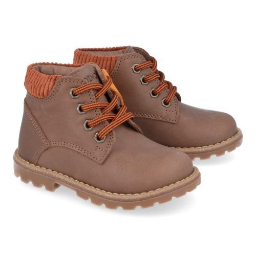 Poldino veterboot bruin Jongens ( - bruine veterbottine6400) - Junior Steps