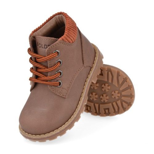 Poldino veterboot bruin Jongens ( - bruine veterbottine6400) - Junior Steps