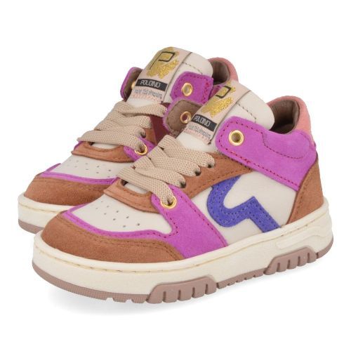 Poldino Sneakers cognac Girls (6619) - Junior Steps