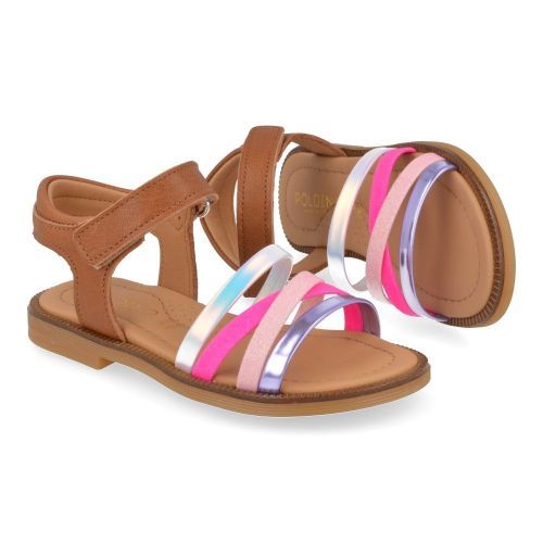 Poldino sandalen cognac Meisjes ( - cognac roze sandaal6556) - Junior Steps