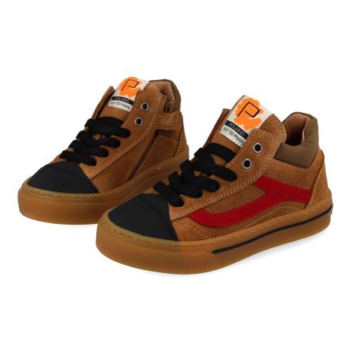 Poldino sneakers cognac Jongens (Cognac sneaker met beschermde neus - 6801TY) - Junior Steps