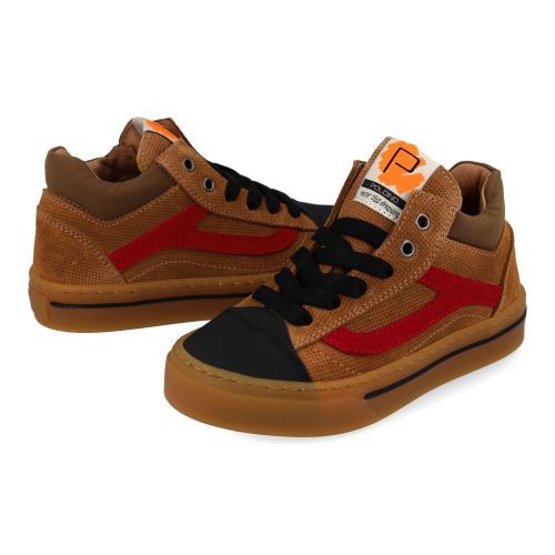 Poldino sneakers cognac Jongens (Cognac sneaker met beschermde neus - 6801TY) - Junior Steps