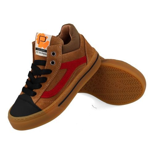 Poldino sneakers cognac Jongens (Cognac sneaker met beschermde neus - 6801TY) - Junior Steps