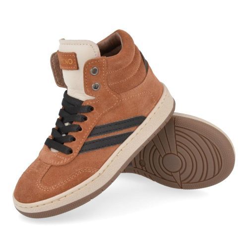 Poldino sneakers cognac Jongens ( - cognac sneaker met zwart6624) - Junior Steps