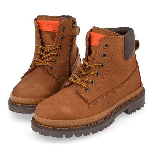Poldino laarzen kort cognac Jongens (cognac veterbottine - 6811) - Junior Steps