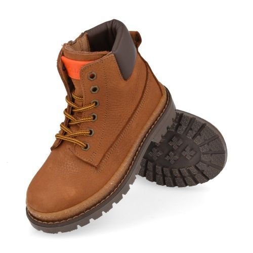 Poldino laarzen kort cognac Jongens (cognac veterbottine - 6811) - Junior Steps