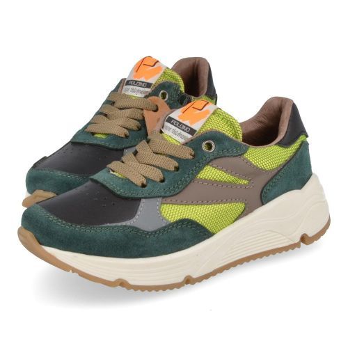 Poldino sneakers groen Jongens ( - groene sneaker6533) - Junior Steps