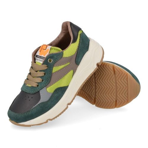 Poldino sneakers groen Jongens ( - groene sneaker6533) - Junior Steps