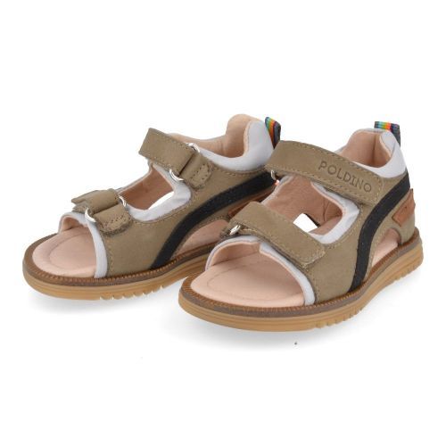 Poldino sandalen kaki Jongens ( - kaki sandaaltje6334) - Junior Steps