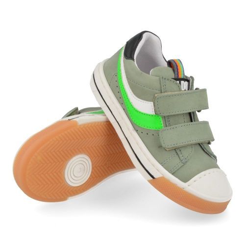 Poldino sneakers kaki Jongens ( - kaki sneaker met rubberen neus6770) - Junior Steps