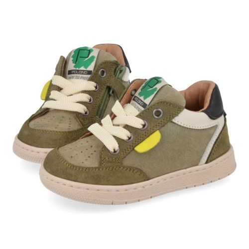 Poldino sneakers kaki Jongens (kaki sneaker  - 6507) - Junior Steps