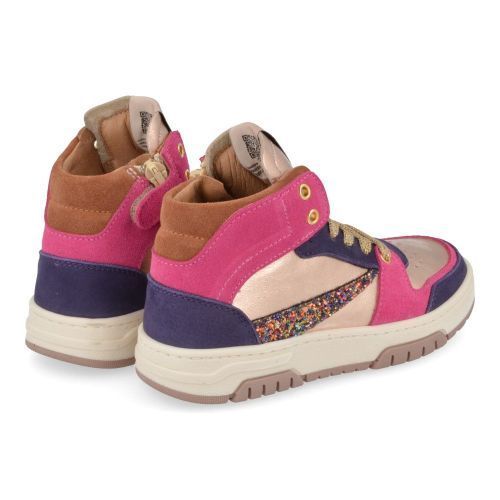 Poldino sneakers GOUD Meisjes (paars gouden sneaker  - 6430) - Junior Steps