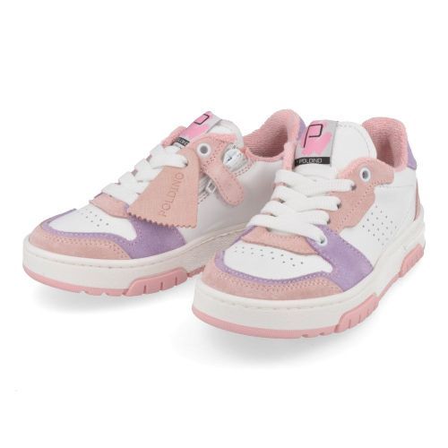 Poldino Schoenen roze Meisjes ( - paars witte sneaker 6300) - Junior Steps