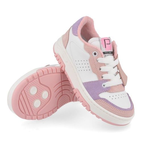 Poldino Schoenen roze Meisjes ( - paars witte sneaker 6300) - Junior Steps