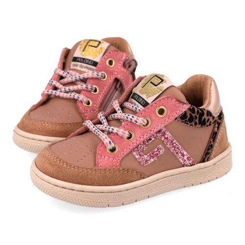 Poldino sneakers roze Meisjes (roze gouden sneaker  - 6895CM) - Junior Steps