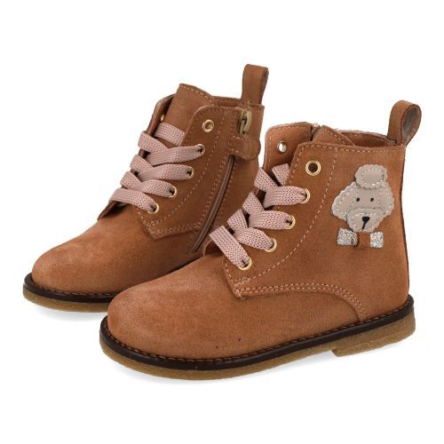 Poldino laarzen kort roze Meisjes (Roze veter laarsje - 6611CM) - Junior Steps