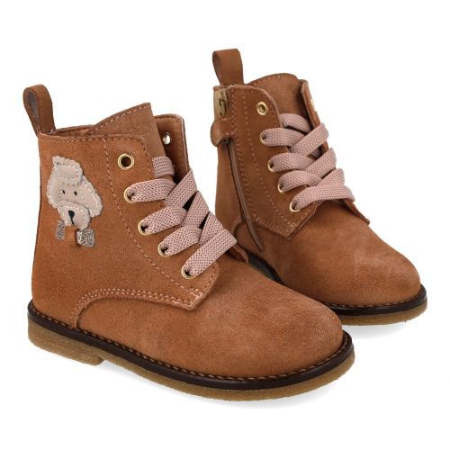Poldino laarzen kort roze Meisjes (Roze veter laarsje - 6611CM) - Junior Steps