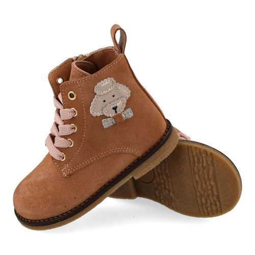 Poldino laarzen kort roze Meisjes (Roze veter laarsje - 6611CM) - Junior Steps