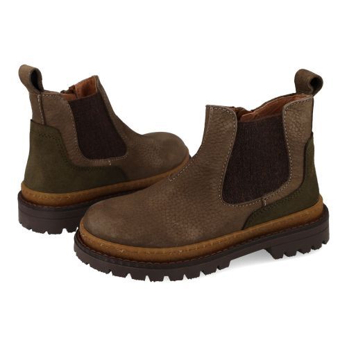 Poldino laarzen kort taupe  (taupe kort laarsje - 6812NT) - Junior Steps