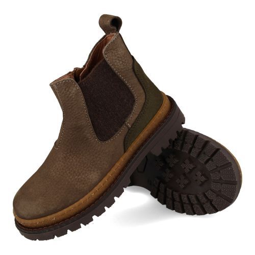 Poldino laarzen kort taupe  (taupe kort laarsje - 6812NT) - Junior Steps