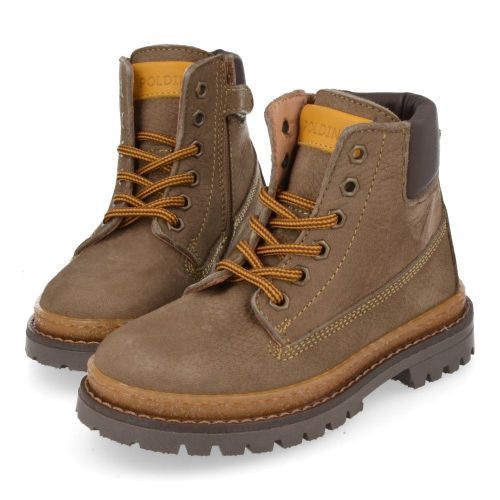 Poldino Botte à lacets taupe Garçons (6811) - Junior Steps
