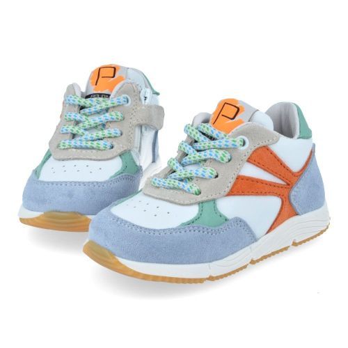 Poldino sneakers blauw Jongens (wit blauwe sneaker - 6709) - Junior Steps