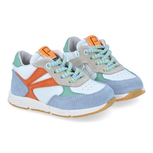 Poldino sneakers blauw Jongens (wit blauwe sneaker - 6709) - Junior Steps