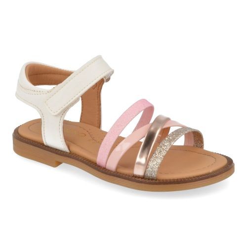 Poldino sandalen wit Meisjes ( - wit roze sandaal6556) - Junior Steps
