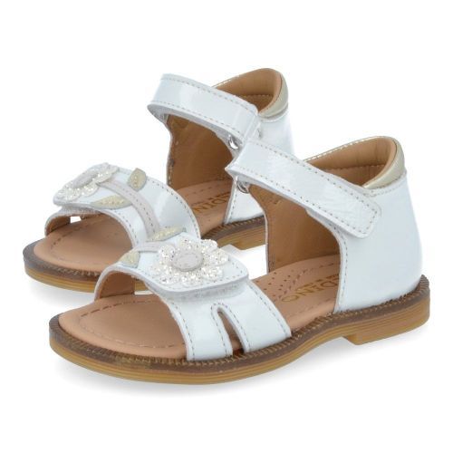 Poldino sandalen wit Meisjes (wit  sandaaltje verstelbaar in de breedt - 6336) - Junior Steps