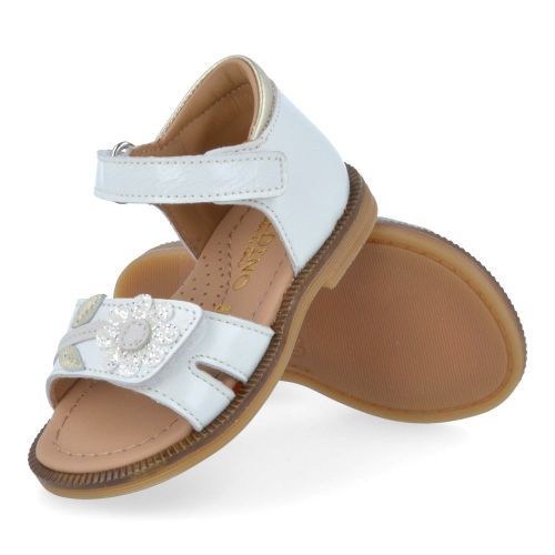 Poldino sandalen wit Meisjes (wit  sandaaltje verstelbaar in de breedt - 6336) - Junior Steps
