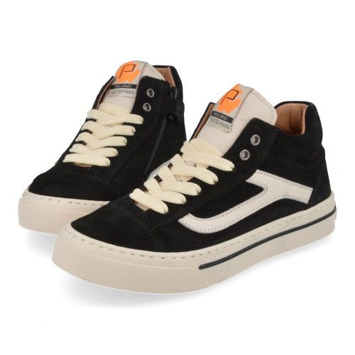 Poldino sneakers Zwart Jongens (zwarte sneaker met ritssluiting - 6801) - Junior Steps