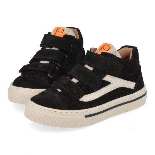 Poldino sneakers Zwart Jongens (zwarte sneaker met velcro sluiting - 6802) - Junior Steps