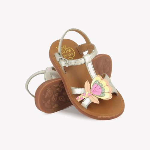 Pom d'api sandalen GOUD Meisjes (plagette alto goud metallic sandaal met  - plagette alto) - Junior Steps