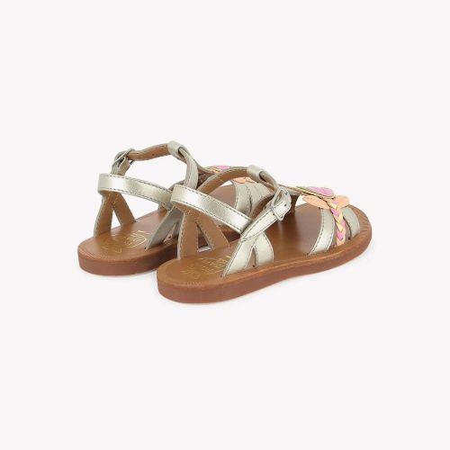 Pom d'api sandalen GOUD Meisjes (plagette alto goud metallic sandaal met  - plagette alto) - Junior Steps