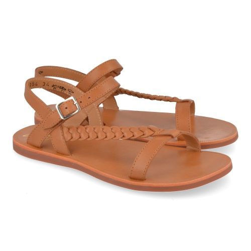 Pom d'api sandalen cognac Meisjes ( - plagette antic cognac sandaalplagette antic) - Junior Steps