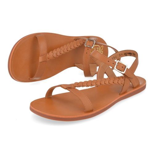 Pom d'api sandalen cognac Meisjes ( - plagette antic cognac sandaalplagette antic) - Junior Steps