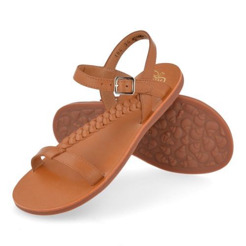 Pom d'api sandalen cognac Meisjes ( - plagette antic cognac sandaalplagette antic) - Junior Steps