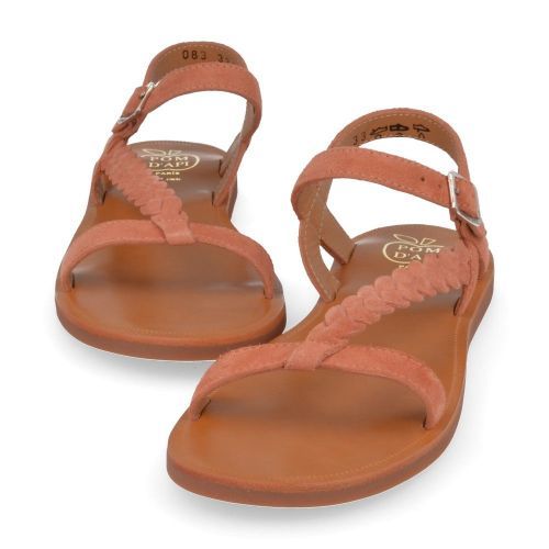 Pom d'api Sandals pink Girls (plagette antic) - Junior Steps