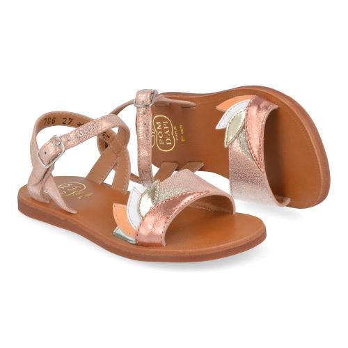 Pom d'api Sandals pink Girls (plagette ara) - Junior Steps