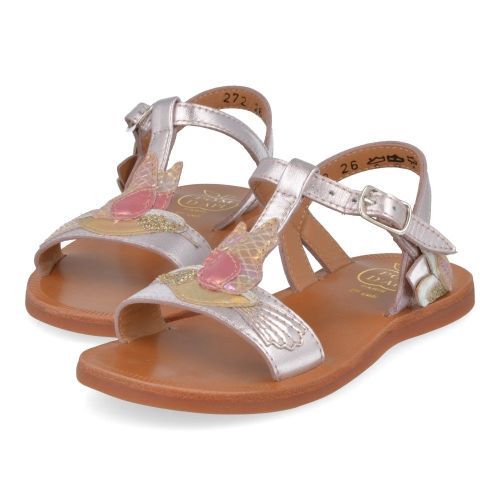 Pom d'api Sandales rose Filles (plagette colibri) - Junior Steps