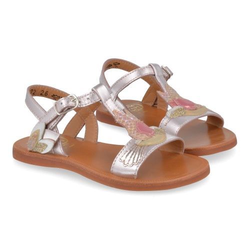 Pom d'api Sandales rose Filles (plagette colibri) - Junior Steps