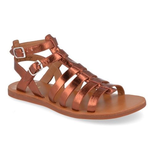 Pom d'api Sandals Bronze Girls (plagette gladiator) - Junior Steps