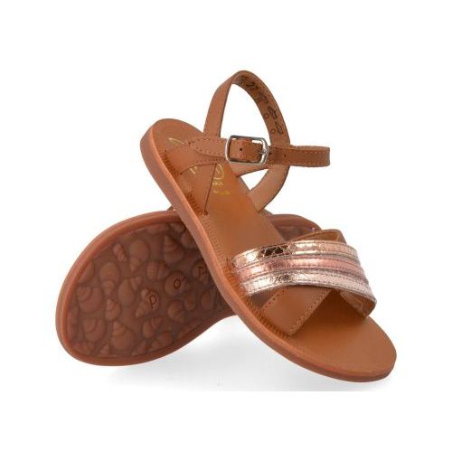 Pom d'api Sandals cognac Girls (plagette lili) - Junior Steps